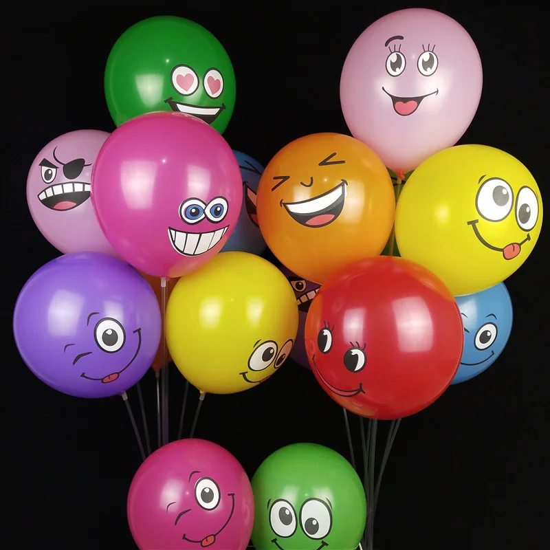 Lot de ballons smiley colorés - Kf s bd e ba bc a f c ft - Decorative Events