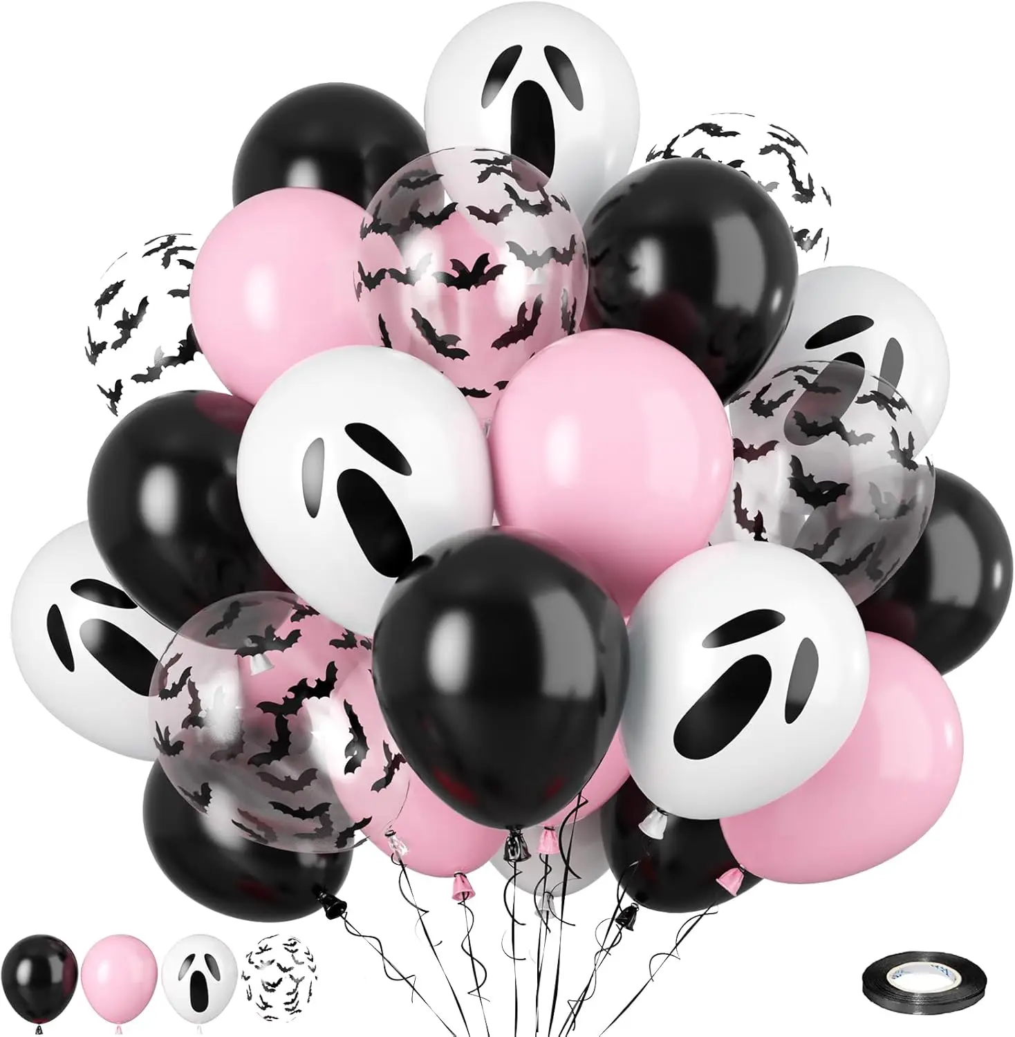 Lot de ballons mix fantôme rose pour Halloween - Kf s eae f bcc d c bf w - Decorative Events Lot de ballons mix fantôme rose pour Halloween - Kf s eae f bcc d c bf w - Decorative Events