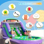 Aire de jeux toboggan aquatique gonflable pour enfants - Kf s eb d f f e b c b aacacb ak - Decorative Events