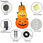 Citrouille gonflable d'Halloween (avec LED) - Kf sdcfe a f d b ea d c c ap - Decorative Events