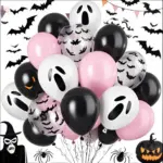 Lot de ballons mix fantôme rose pour Halloween - Kf sf e c e cec f ab f cc - Decorative Events