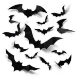 Décoration murale de chauves-souris pour Halloween - Kf s dd e b fa b cc b ce b l - Decorative Events