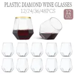 Verres effet diamant jetables - Kf s e a e e ec ac v - Decorative Events