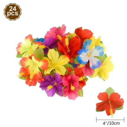 Lot de 24 fleurs tropicales - Kf s b f ff dbc c d bc b - Decorative Events