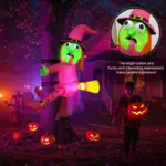 Sorcière gonflable rose pour Halloween - Kf s c af e f bb a b ebc bcb - Decorative Events