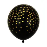 Lot de 12 ballons noirs et dorés pour évènements - Kf s d d a e b a cfca j - Decorative Events