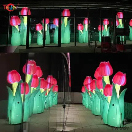 Tulipes géantes gonflables à LED - Kf s d a c ccc c c fe - Decorative Events