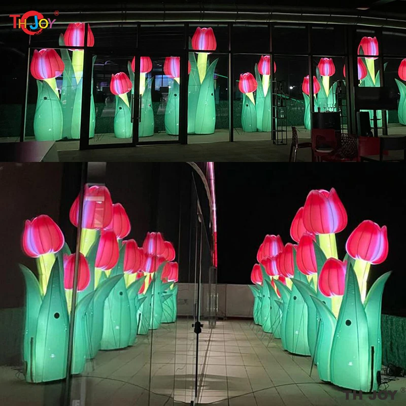 Tulipes géantes gonflables à LED - Kf s d a c ccc c c fe - Decorative Events
