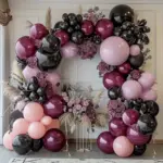 Lot de 124 ballons roses violets noirs pour évènements - Kf s fd aa a fc ffb j - Decorative Events