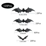 Décoration murale de chauves-souris pour Halloween - Kf s c f d f db bc ebd x - Decorative Events