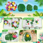 Lot de 24 fleurs tropicales - Kf s fe d b f cb fe ad ac fbd - Decorative Events