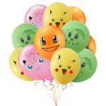 Lot de 10 ballons Pokémon (Pikachu, Salamèche, Germignon, Rondoudou) - Kf sa b e c c cb d ee eb - Decorative Events