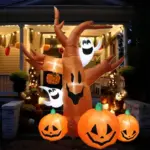Arbre d'Halloween gonflable avec ses citrouilles - Kf saae ef f c bdb a ff a d bcs - Decorative Events