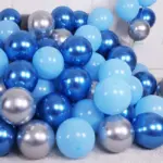 Lot de ballons bleus métallisés - Kf sac d a a a b f e e dy - Decorative Events