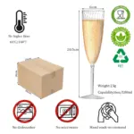 Flûtes à champagne en plastique - Kf saf bed fda f f k - Decorative Events