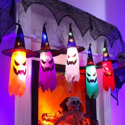 Guirlande lumineuse de Chapeau de Sorcière pour Halloween - Kf saf ed da c d e cb n - Decorative Events