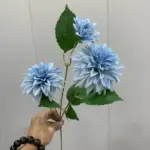 Fleur dahlia artificielle réaliste avec 3 têtes - Kf sb e d d d b f eba a bf - Decorative Events