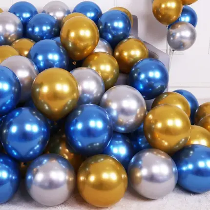 Lot de ballons bleus métallisés - Kf sbfbba c ffa e c a a ew - Decorative Events