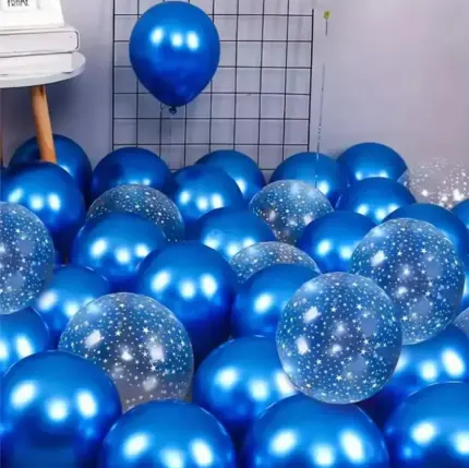 Lot de ballons bleus métallisés - Kf sd f d c fd faca e fe c b - Decorative Events