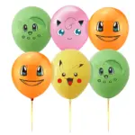 Lot de 10 ballons Pokémon (Pikachu, Salamèche, Germignon, Rondoudou) - Kf sdc c c cb f a t - Decorative Events