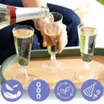 Flûtes à Champagne en plastique (150ml) - Kf se a af f e ea af - Decorative Events