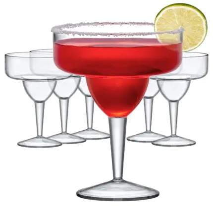 Verres à margarita en plastique transparent - Lot de 20 - Kf s d caf af c c h - Decorative Events