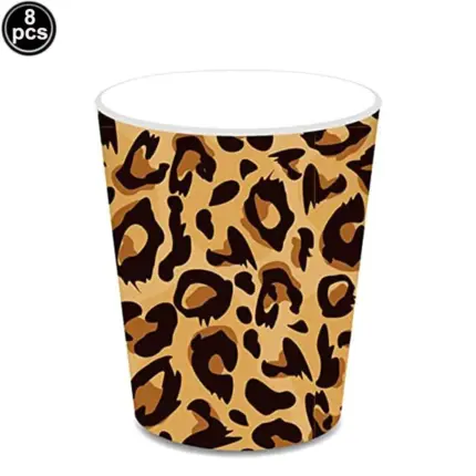 Lot de 8 gobelets imprimé léopard - Kf s aac eaaf b b t - Decorative Events