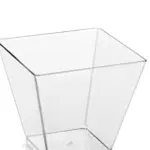 Verrines carrées en plastique transparent avec cuillères – Lot de 50 - Kf s ab a c e d c c bp - Decorative Events