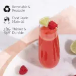 Flûtes à champagne en plastique sans pied - Kf sfcab fcfb a cc a - Decorative Events