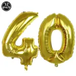 Ballons géants "40 ans" dorés - Kf s de ed a a fe e eb b dr - Decorative Events