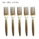 Lot de 10 fourchettes en plastiques dorées - Kf s afe ed afc e e d c fdf f - Decorative Events