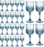 Verres à vin vintage en plastique (24 pièces) - Kf s df cba eba c a b v - Decorative Events