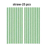 Lot de 25 pailles en papier vertes à motif chevrons - Kf s ac b c d da d d d b d - Decorative Events