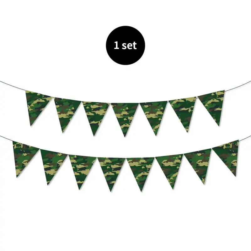 Guirlande triangulaires camouflage militaire pour décoration de fête - Kf s b af bdda eecdf c e fb w - Decorative Events