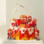Figurine camion de pompiers décorative pour Gâteau - Kf s c d dded f bd bada c ba fu - Decorative Events
