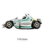 Ballon décoratif géant voiture de course argentée - Kf s e ed d b a fd y - Decorative Events