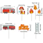 Décorations de Cupcake thème pompiers “Happy Birthday” (Lot de 12) - Kf s e ded a a e af a b - Decorative Events