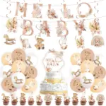 Kit de Décoration Anniversaire “Hello Baby” - Kf s f e d a cb a b ba fb dg - Decorative Events