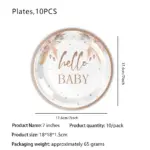 Assiettes jetables “Hello Baby” (Lot de 10) - Kf s b af a e c ad c - Decorative Events