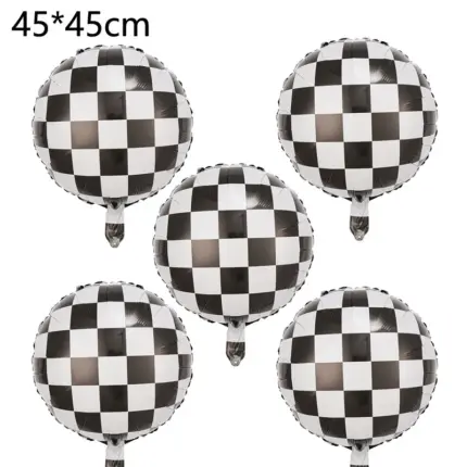 Ballons décoratifs damier course automobile (Lot de 5) - Kf s ca f d c a e b dq - Decorative Events