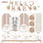 Kit de décoration de table “Hello Baby” – (96 pièces) - Kf s f c fd c b bt - Decorative Events