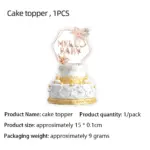 Cake topper “Hello Baby” pour gâteau - Kf s edac a e cbbd e c b e r - Decorative Events