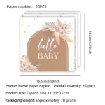 Assiettes jetables “Hello Baby” (Lot de 10) - Kf s a b bf b f b cfb ef - Decorative Events