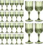 Verres à vin vintage en plastique (24 pièces) - Kf s a a acc c d ac ae a - Decorative Events