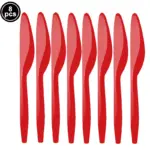 Couteaux jetables rouges (Lot de 8) - Kf s a bfebc f b fdee b f z - Decorative Events