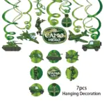 Lot de décorations thème militaire  suspendues pour fête - Kf sa b b a f b y - Decorative Events