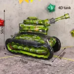 Ballon aluminium char militaire 4D (70 × 50 cm) - Kf sa fad bff d bc fbb e e f l - Decorative Events