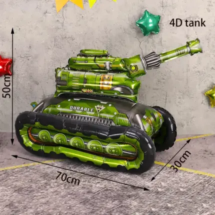 Ballon aluminium char militaire 4D (70 × 50 cm) - Kf sa fad bff d bc fbb e e f l - Decorative Events