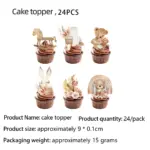 Cake toppers pour cupcakes thème bébé (Lot de 24) - Kf sb e d ce e abb i - Decorative Events