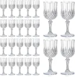 Verres à vin vintage en plastique (24 pièces) - Kf sbc af d bffa ce eb a n - Decorative Events